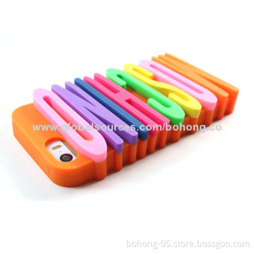 Words Silicone Phone Cases for iPhone 5S, Good Quality, Anti-scratch and Fade